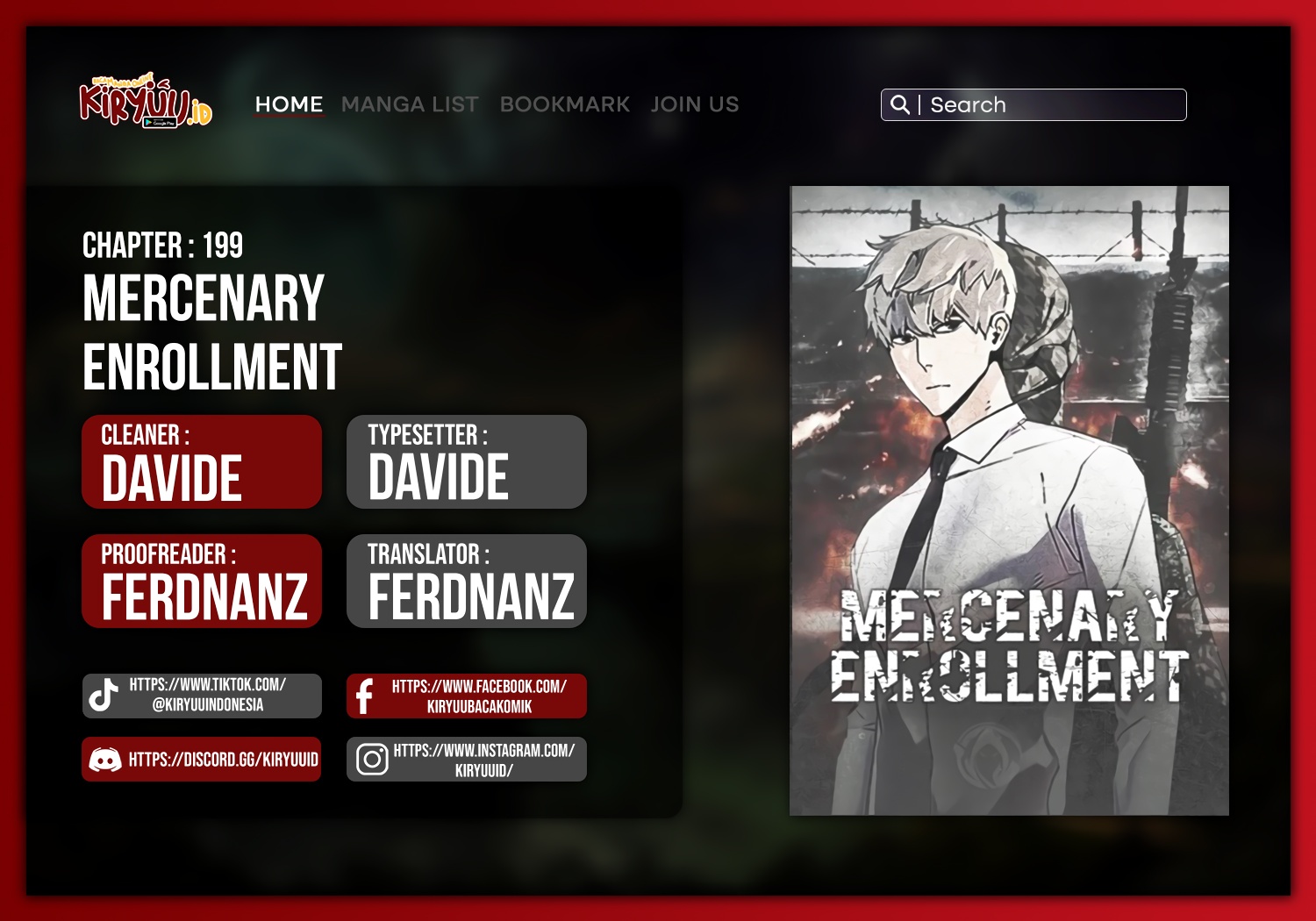 Mercenary Enrollment Bab 199 halaman 1