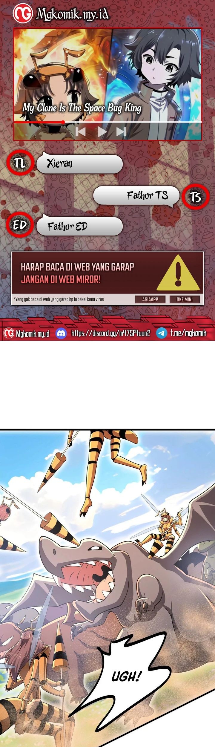 My Clone is the Space Bug King chapter 43 halaman 1