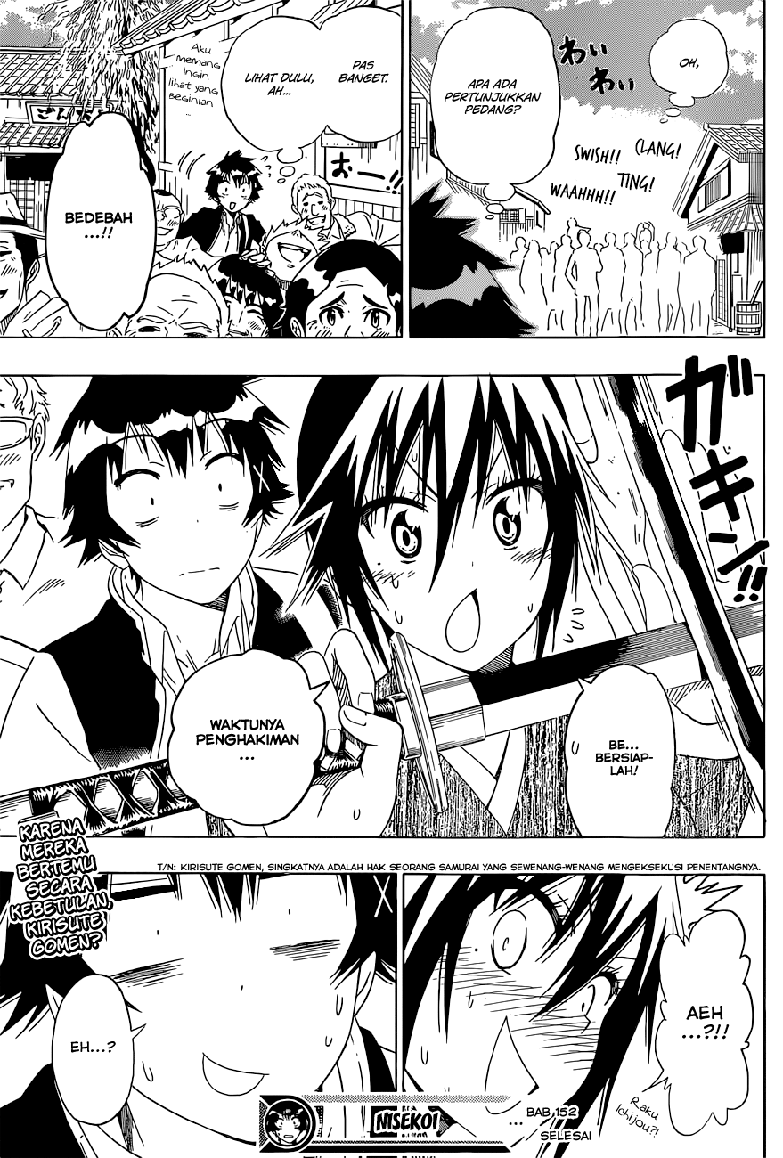 Nisekoi Bab 152 halaman 19