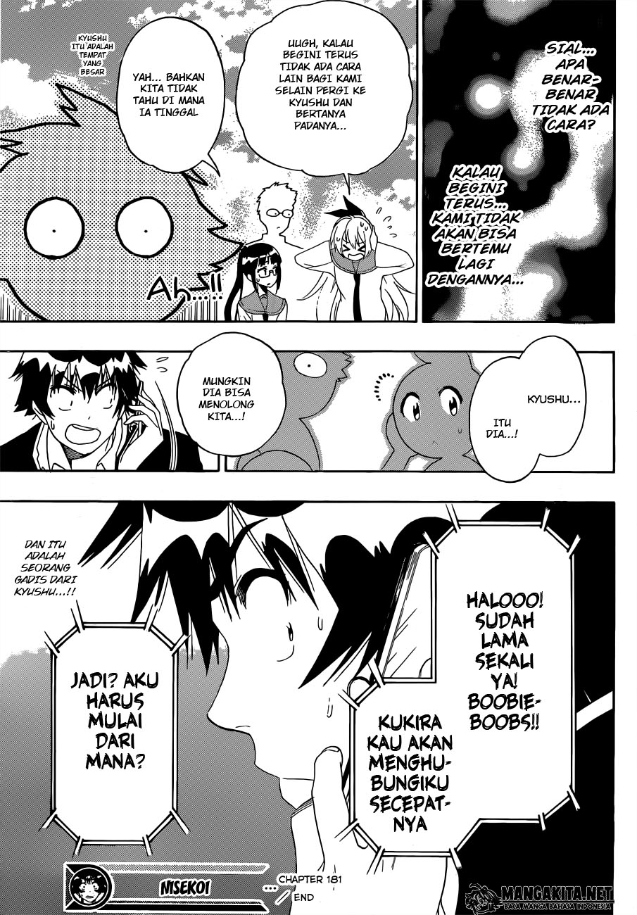 Nisekoi Bab 181 halaman 17