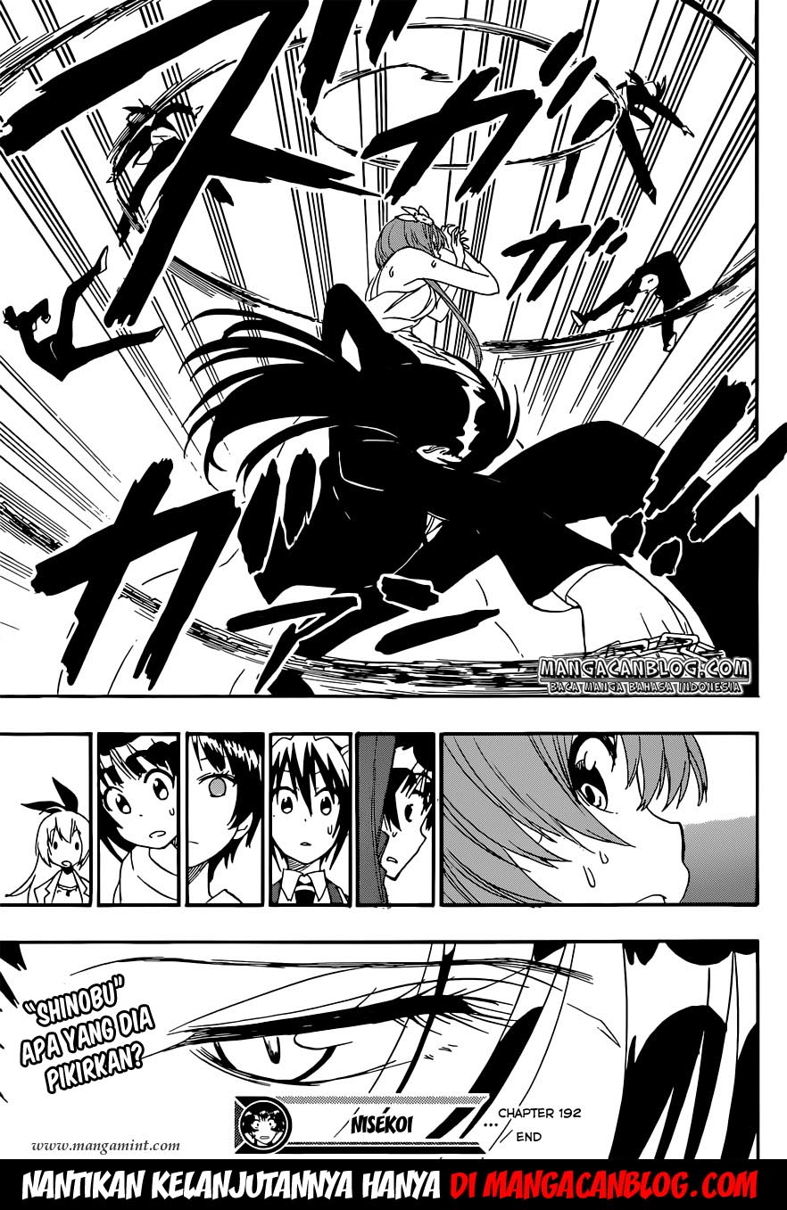 Nisekoi Bab 192 halaman 19
