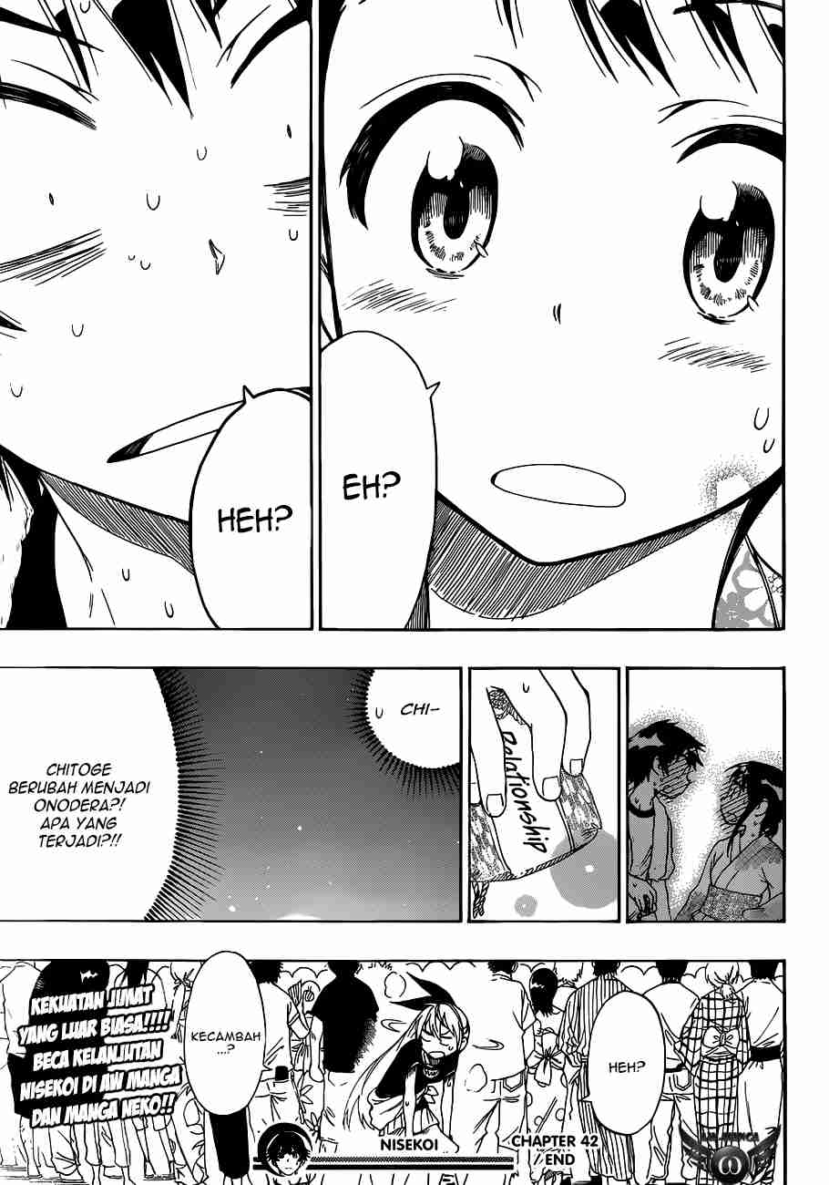Nisekoi chapter 42 halaman 19