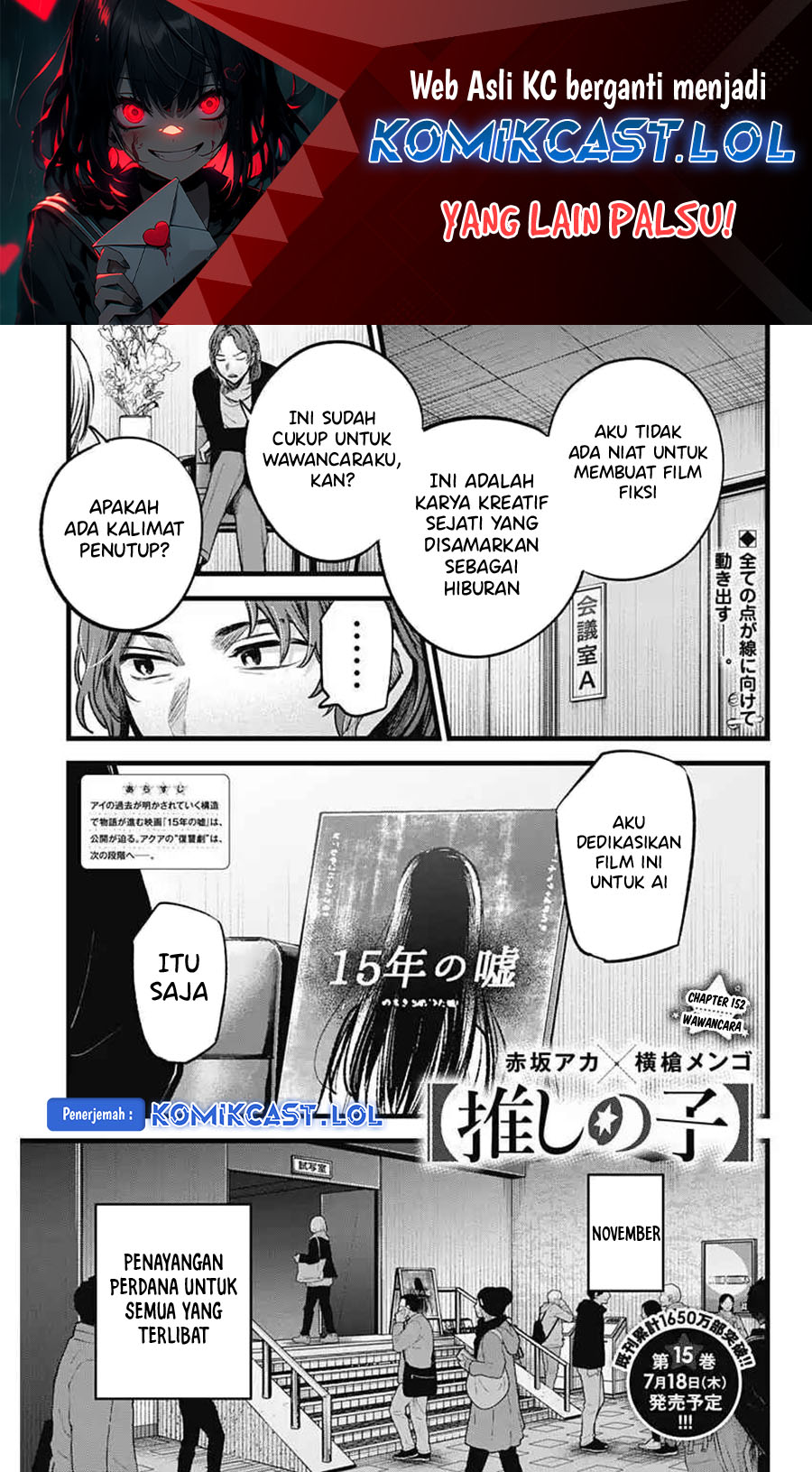Oshi no Ko Bab 152 halaman 2