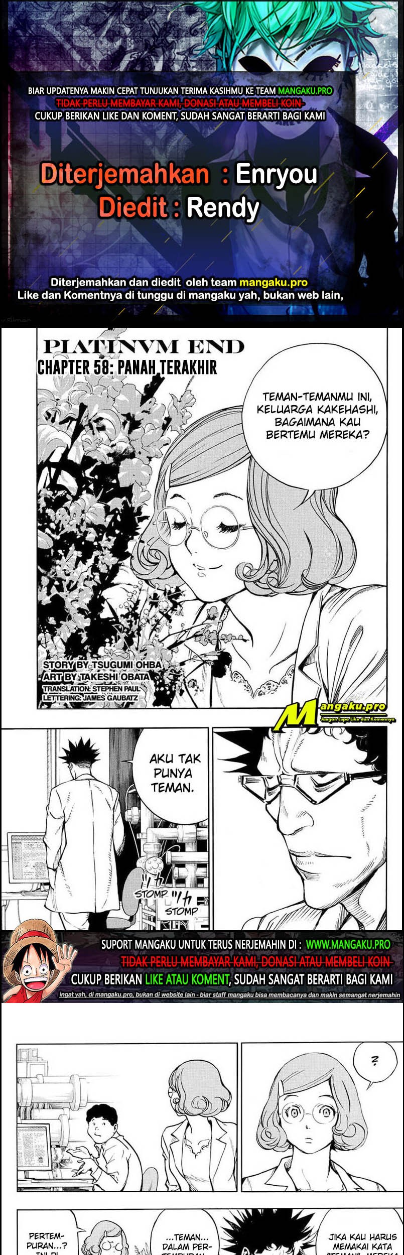 Platinum End Bab 58.1 halaman 1