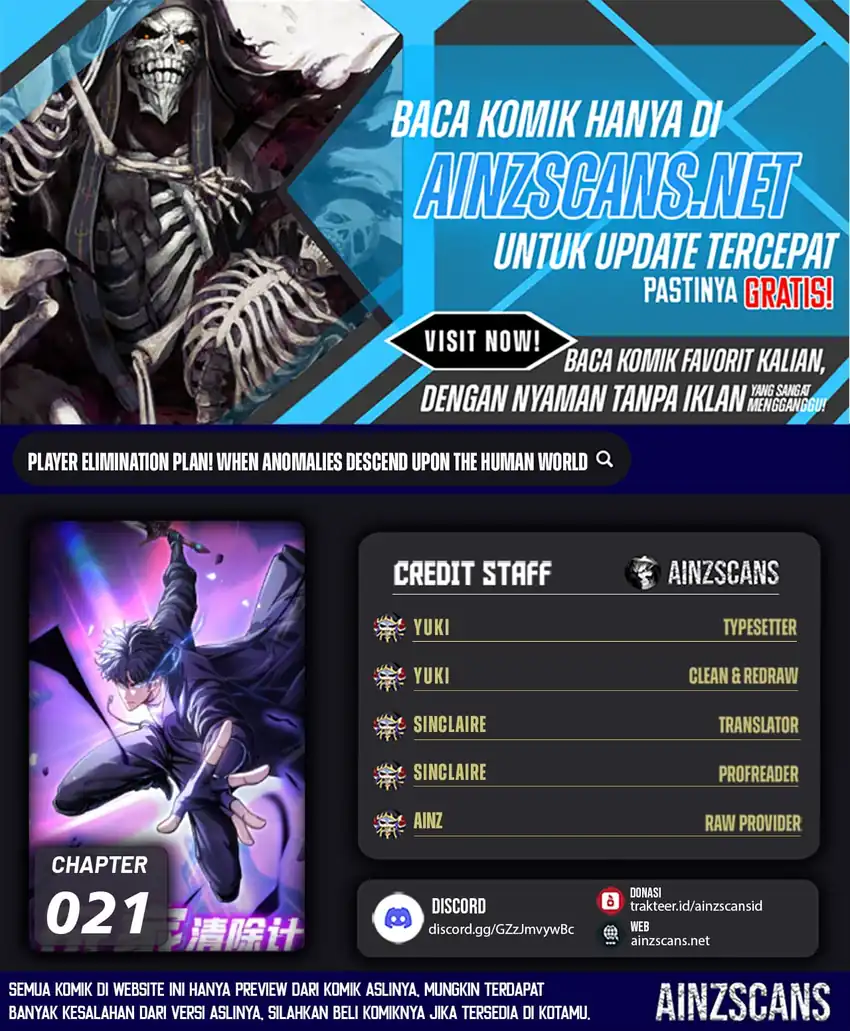 Player Elimination Plan! When the Mutation Descends Upon the World chapter 21 halaman 1