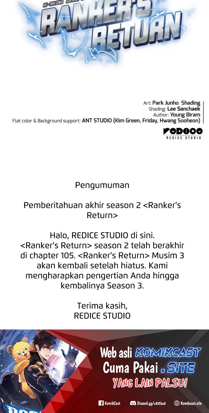 Ranker’s Return (Remake) Bab 105 halaman 101