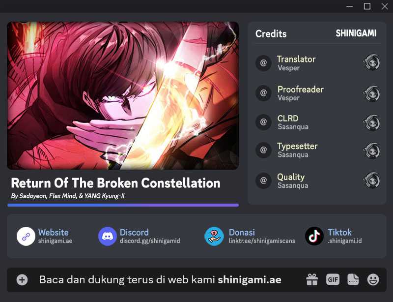 Return of the Broken Constellation Bab 113 halaman 1