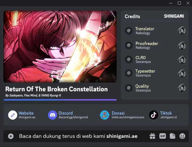 Return of the Broken Constellation chapter 116 halaman 1