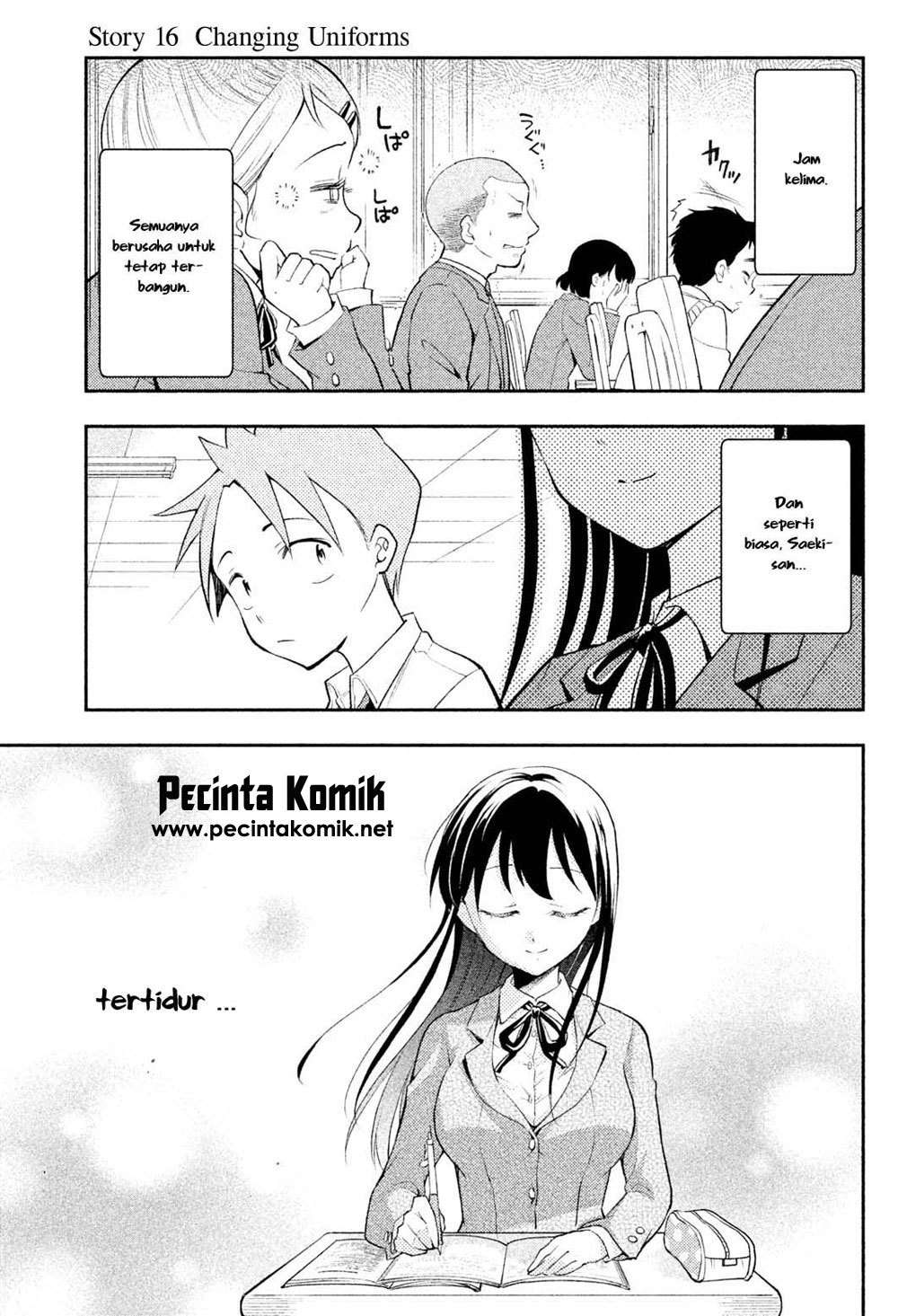Saeki-san wa Nemutteru Bab 16 halaman 1