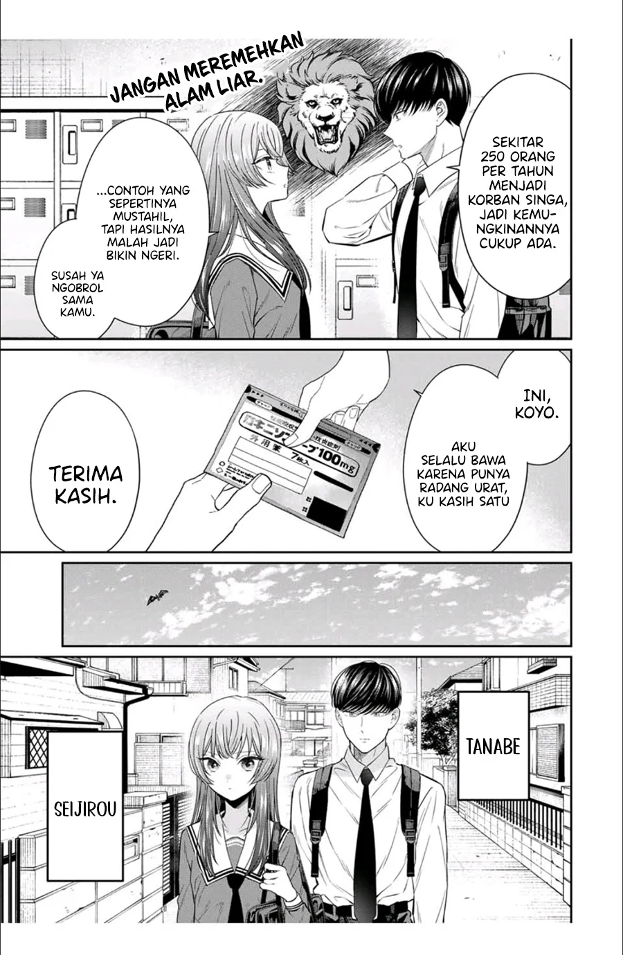 Seibutsu-bu no Tanabe-kun Bab 2 halaman 8