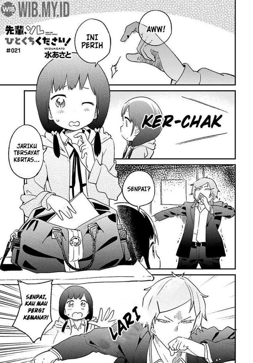 Senpai, Sore hitokuchi kudasai! chapter 21 halaman 2