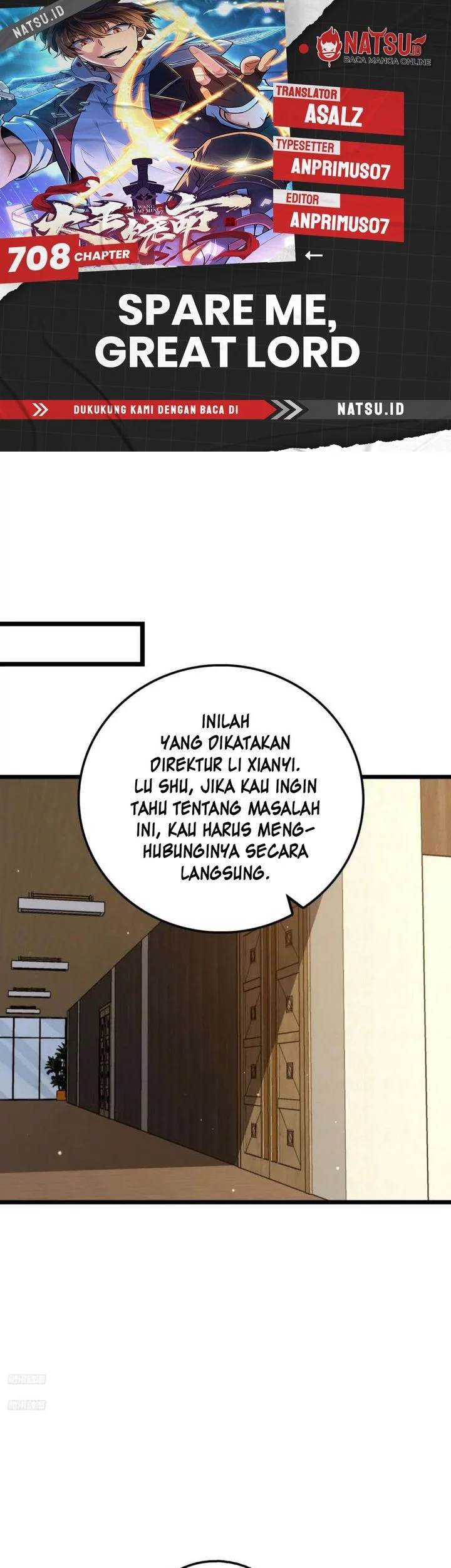 Spare Me, Great Lord! Bab 708 halaman 1