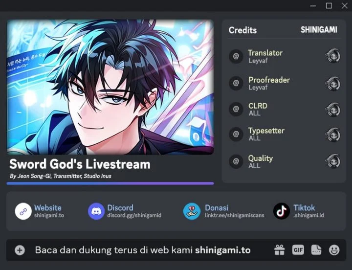 Sword God’s Livestream Bab 21 halaman 1