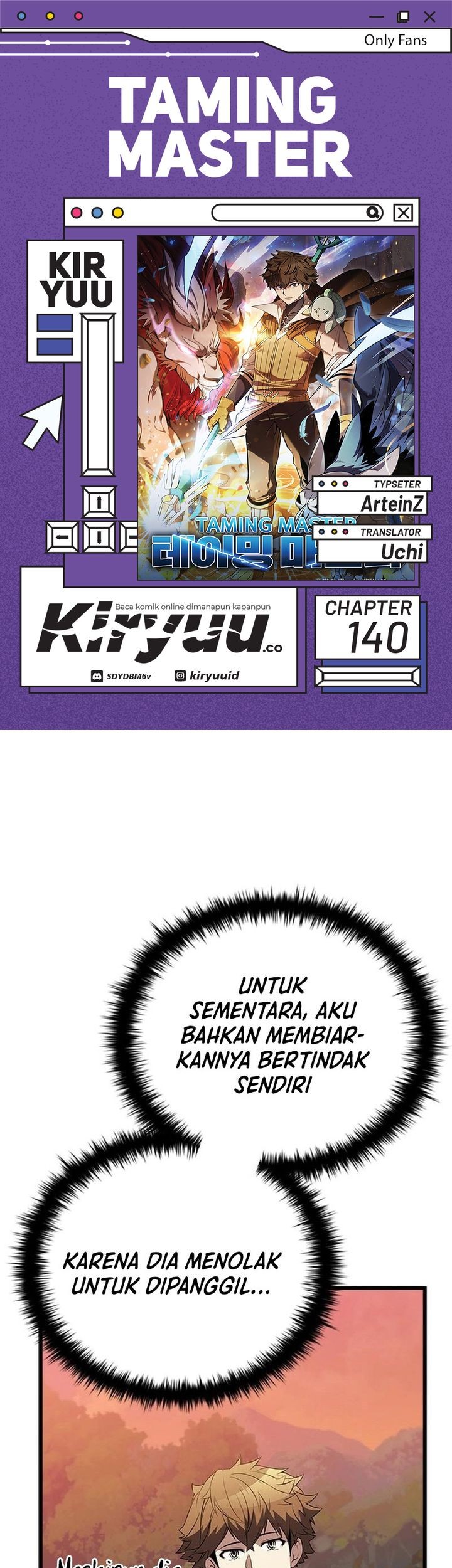 Taming Master Bab 140 halaman 1