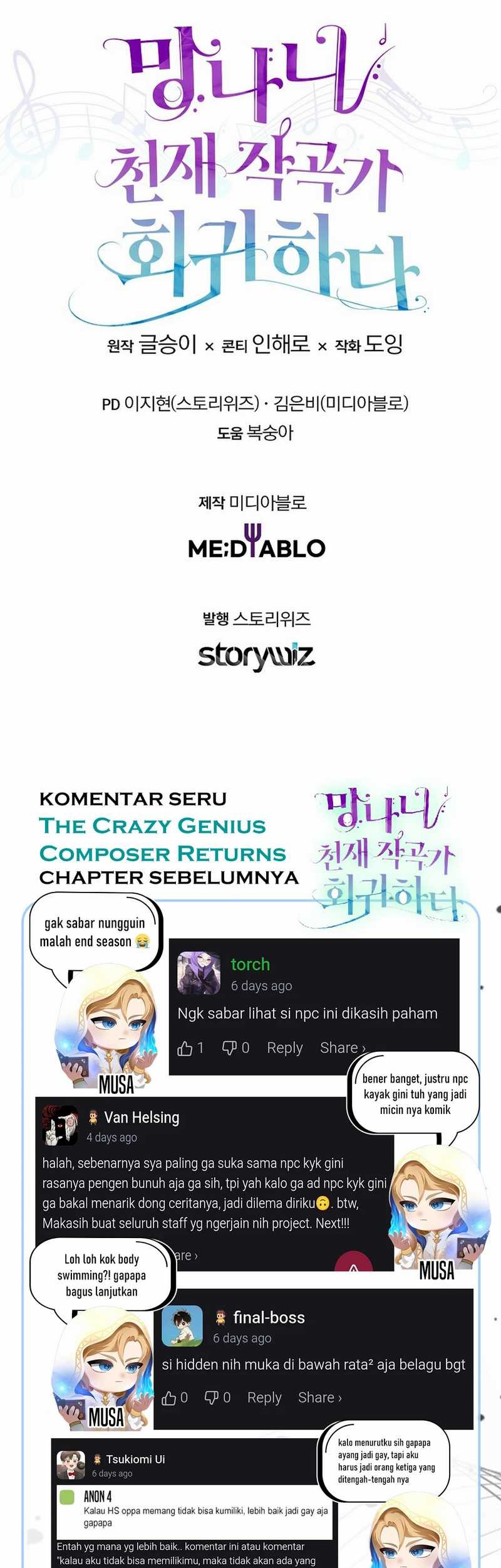 The Crazy Genius Composer Returns Bab 72 halaman 98