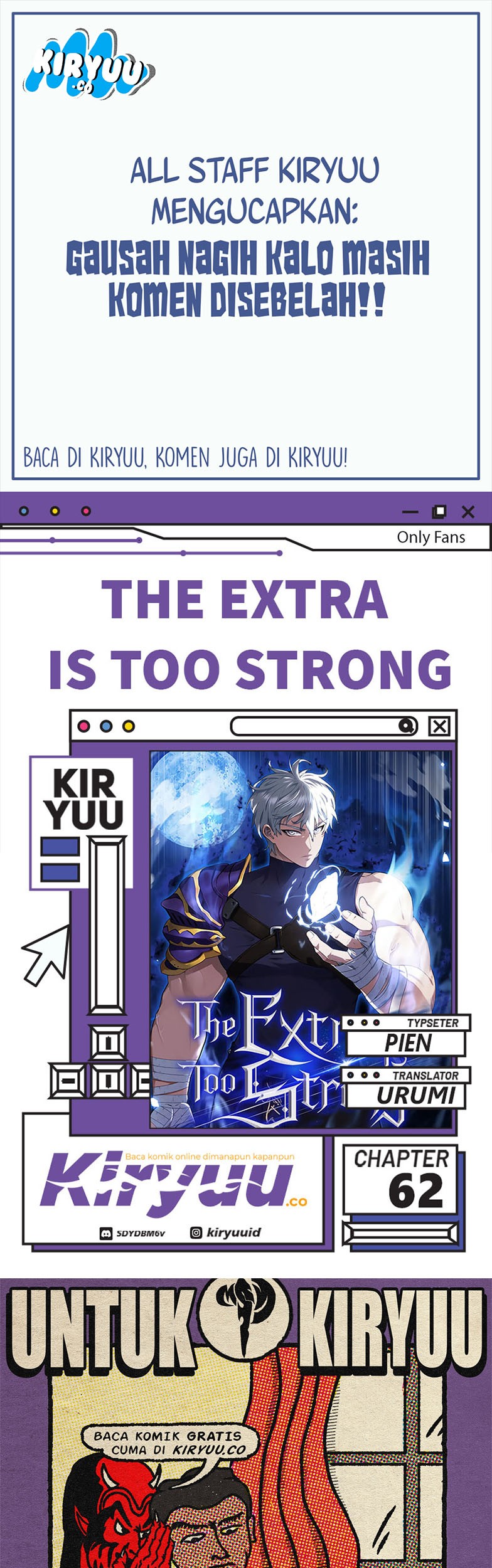 The Extra is Too Strong chapter 62 halaman 1