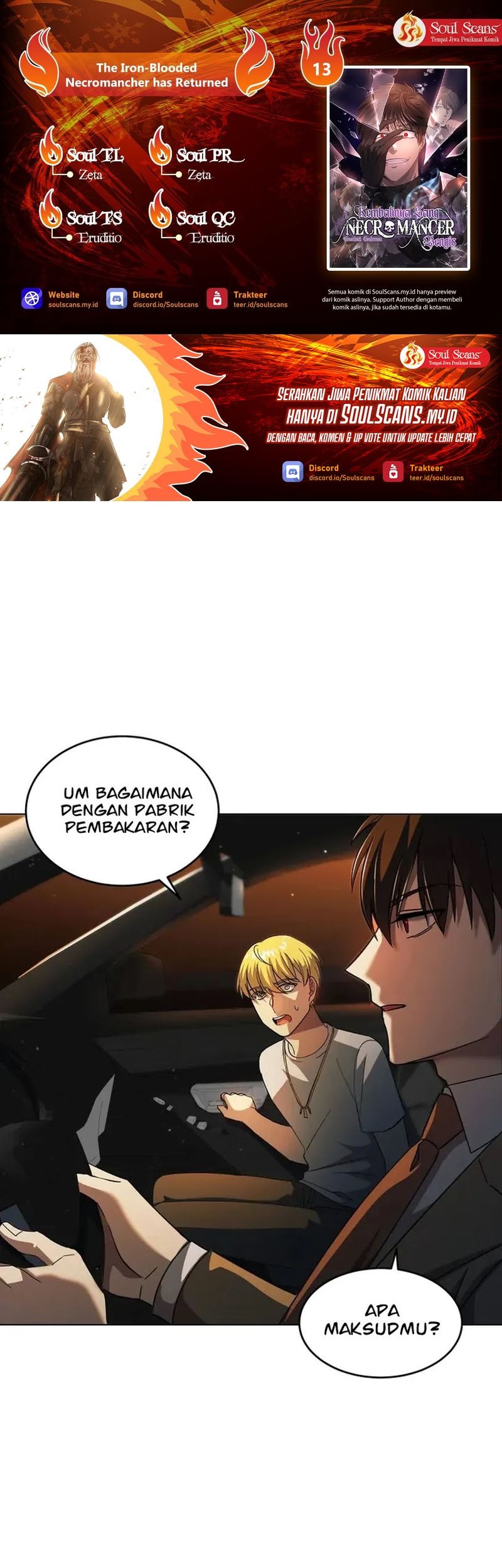 The Iron-Blooded Necromancer Has Returned Bab 13 halaman 1