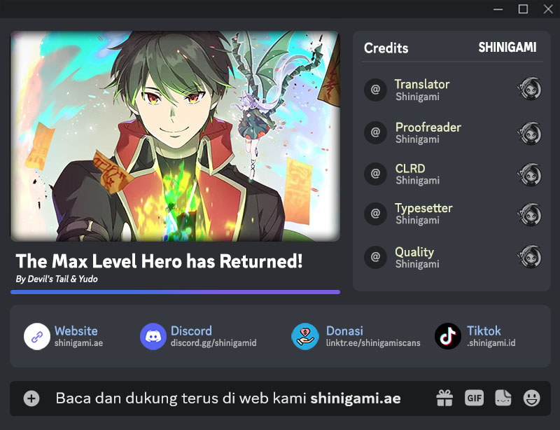 The MAX leveled hero will return! chapter 185 halaman 1