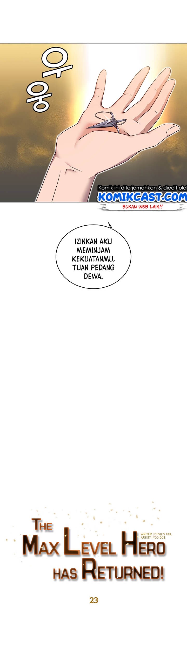 The MAX leveled hero will return! Bab 23 halaman 16
