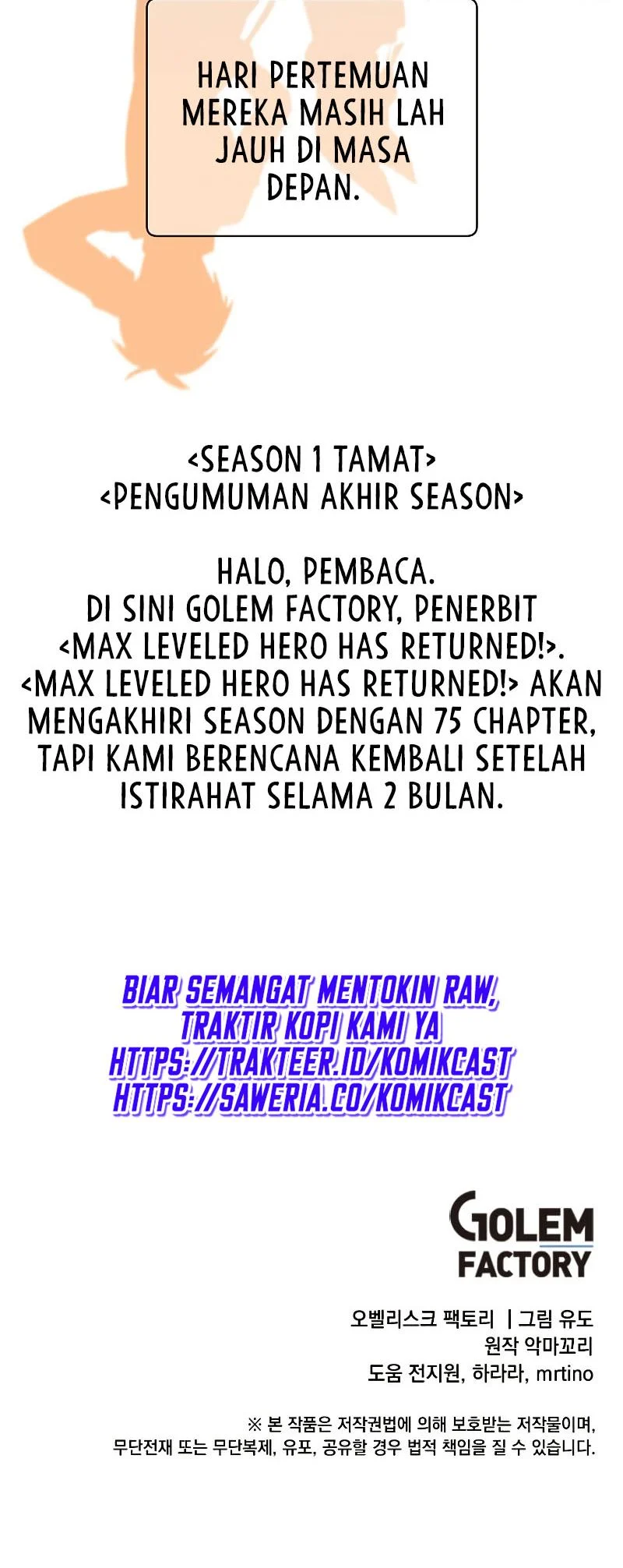 The MAX leveled hero will return! Bab 75 halaman 75