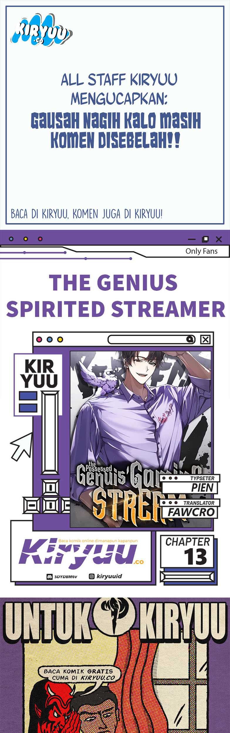 The Possessed Genius’ Gaming Stream Bab 13 halaman 1