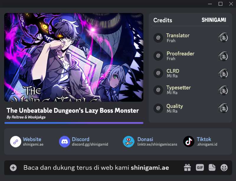 The Unbeatable Dungeon’s Lazy Boss Bab 21 halaman 1