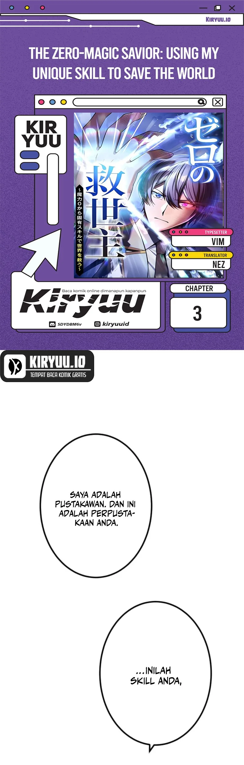 The Zero-Magic Savior: Using My Unique Skill to Save the World Bab 3 halaman 1