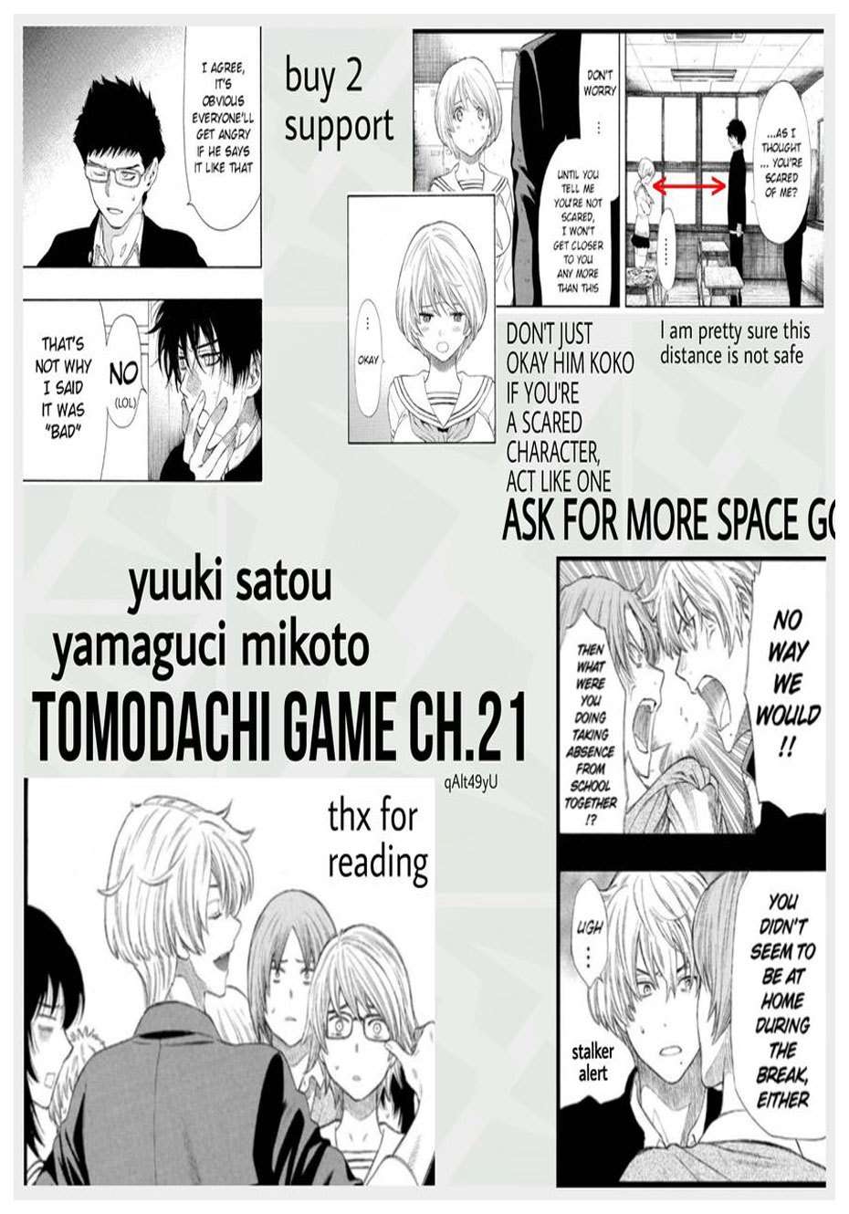 Tomodachi Game chapter 21 halaman 37