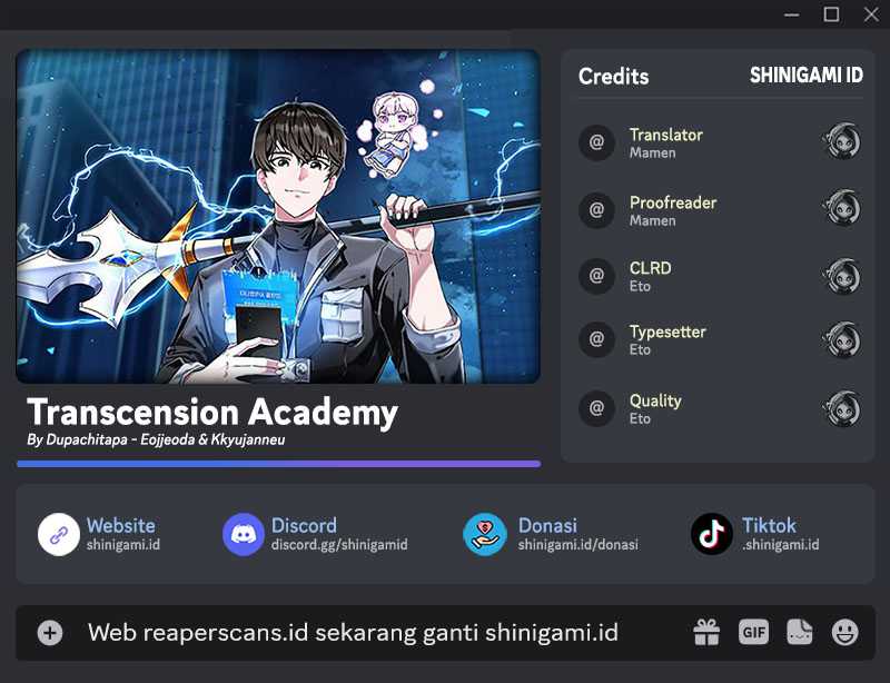 Transcension Academy chapter 49 halaman 1
