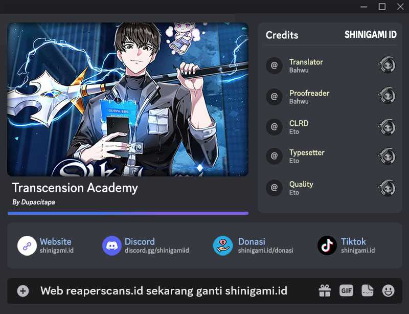 Transcension Academy Bab 50 halaman 1