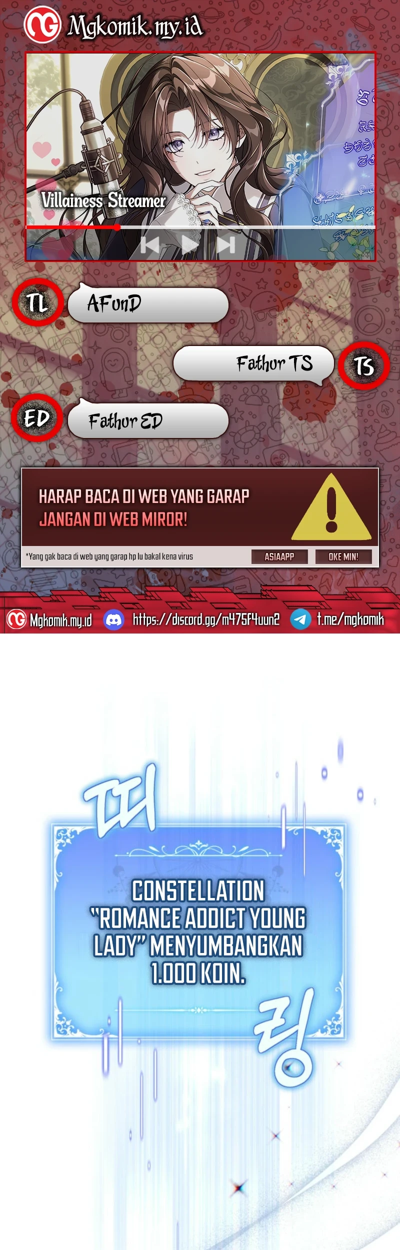 Villainess Streamer Bab 18 halaman 1