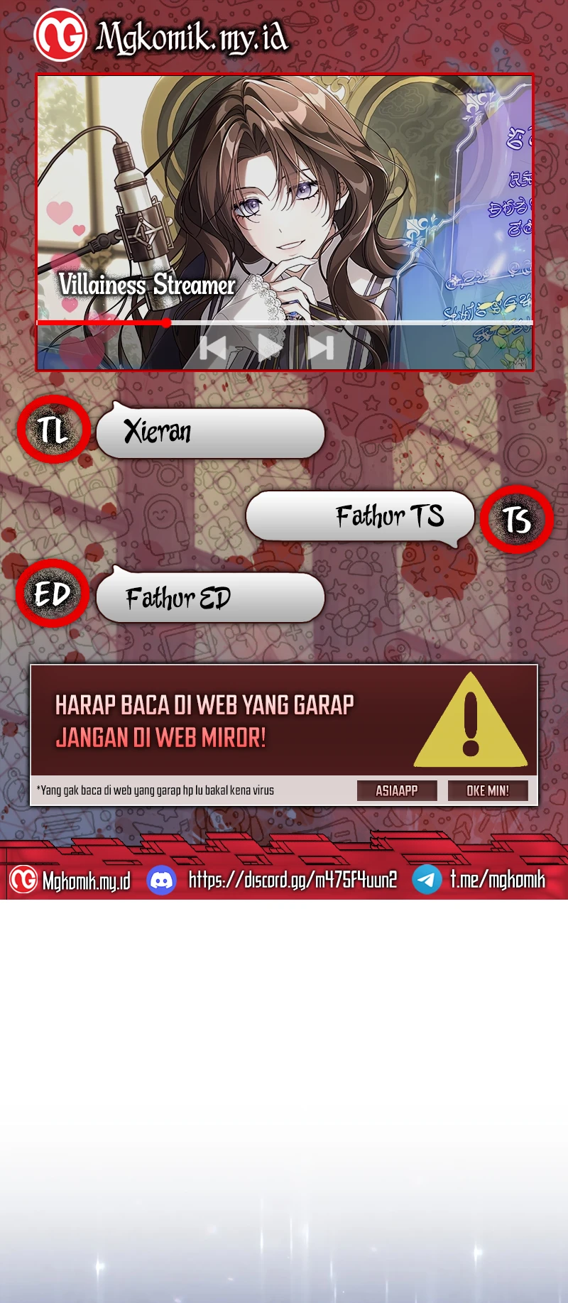 Villainess Streamer Bab 23 halaman 1