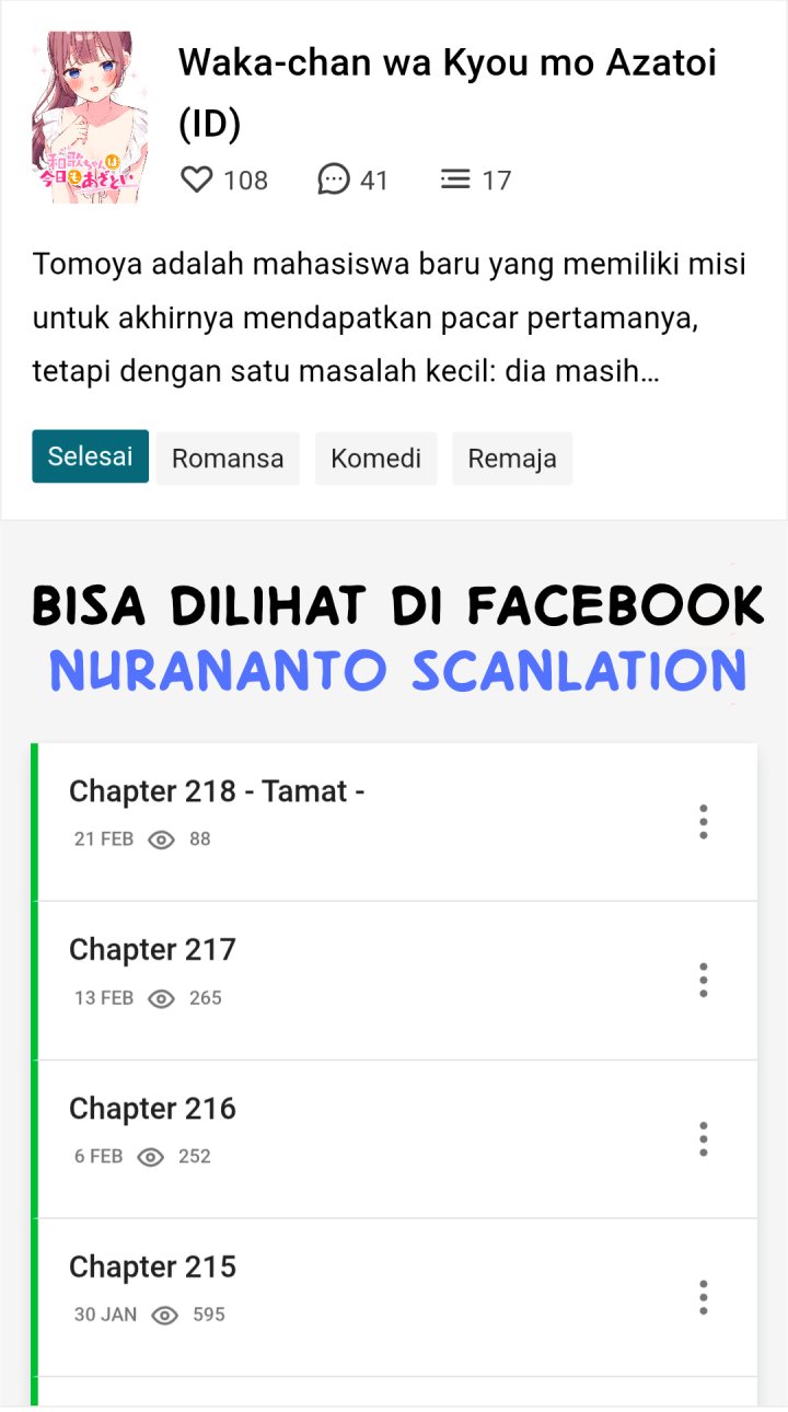 Waka-chan Is Flirty Again chapter 216 halaman 34
