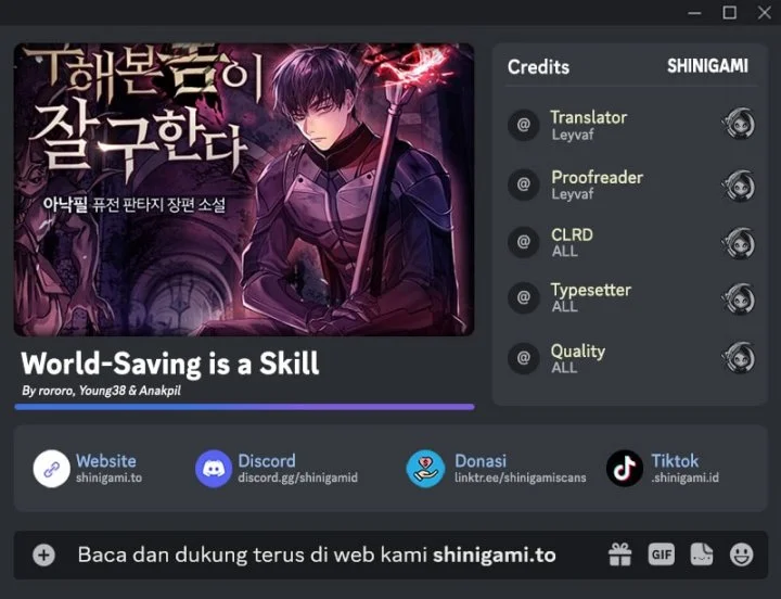 World-Saving Is A Skill Bab 9 halaman 1