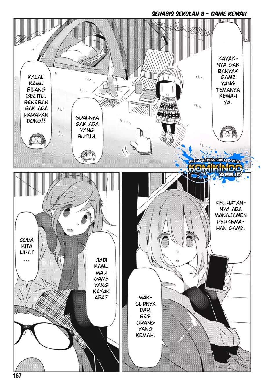 Yuru-Camp chapter 22.5 halaman 16